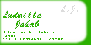 ludmilla jakab business card